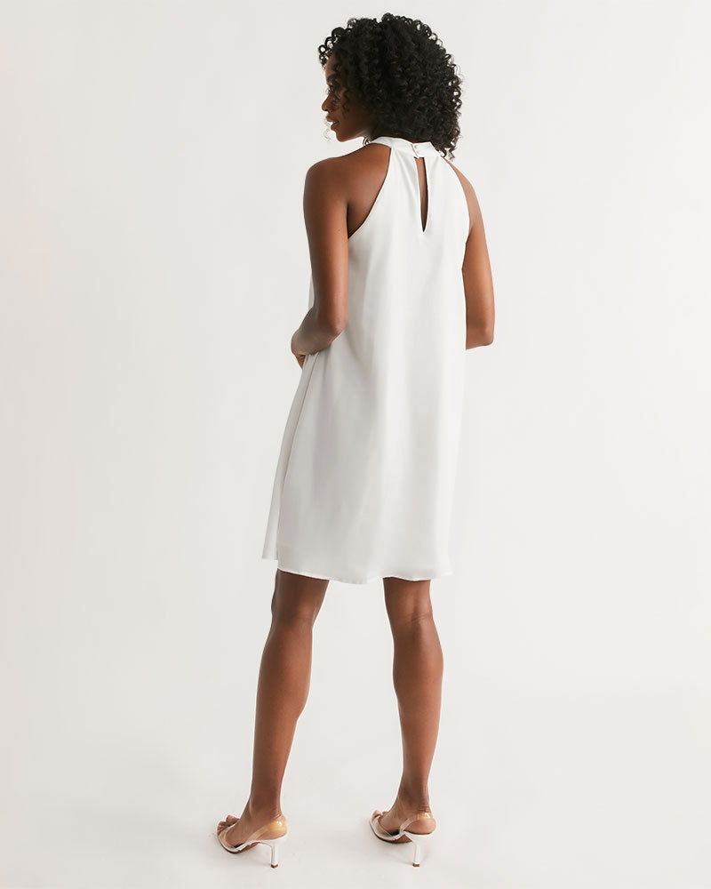 All white by Marvin Jeans and Trinity D.Marvin Women's Halter Dress