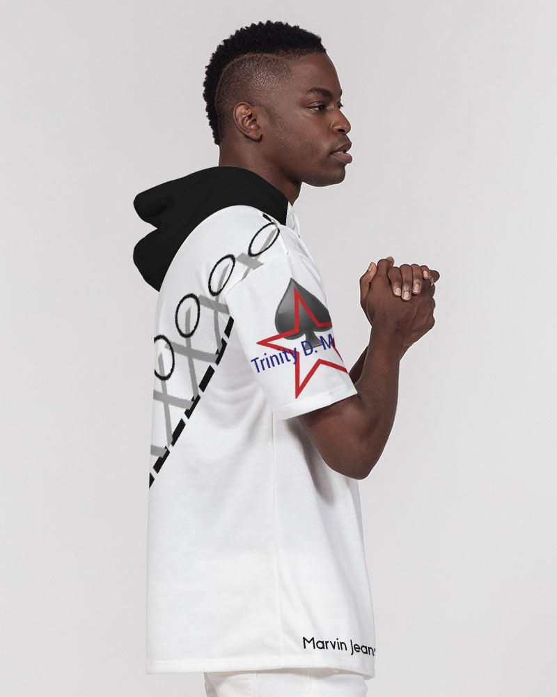 All White New-Legacy by Marvin Jeans and Trinity D. Marvin Men's Premium Heavyweight Short Sleeve Hoodie
