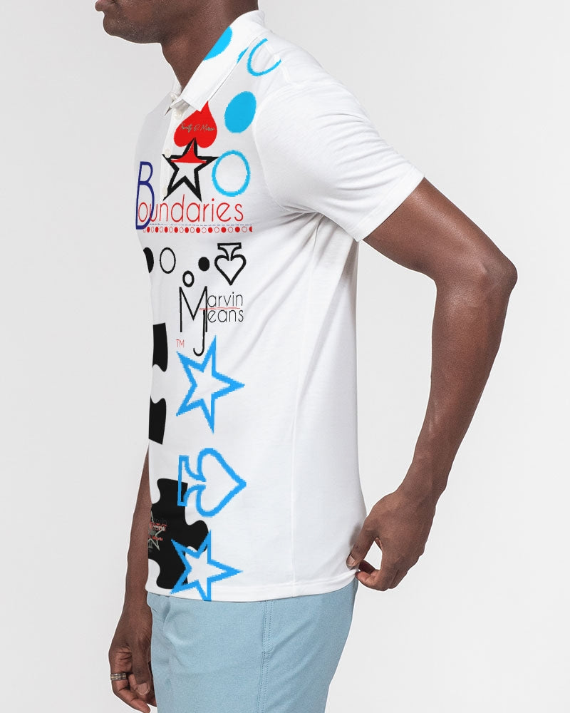 Boundaries puzzle mix by Marvin Jeans and Trinity D Marvin Men's Slim Fit Short Sleeve Polo