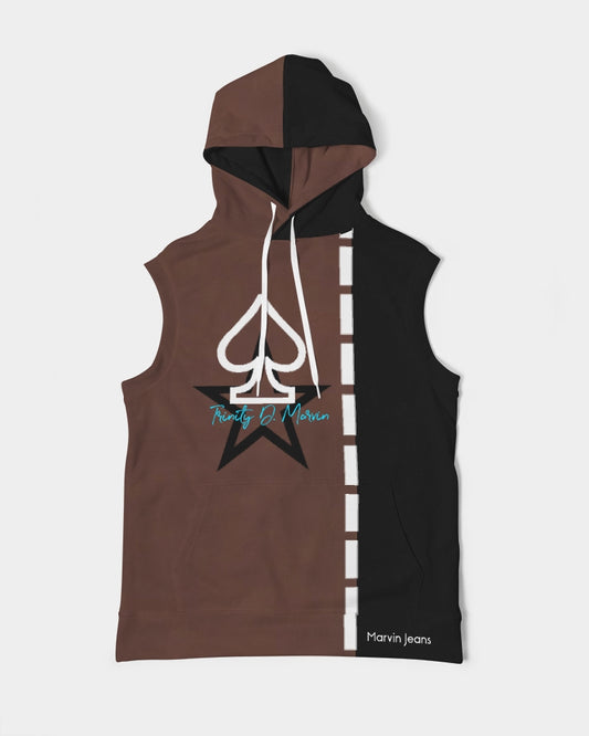 Premium half black BY MARVIN JEANS Men's Premium Heavyweight Sleeveless Hoodie