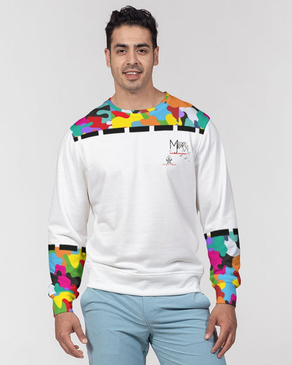Crazy Combo BY MARVIN JEANS Men's Classic French Terry Crewneck Pullover