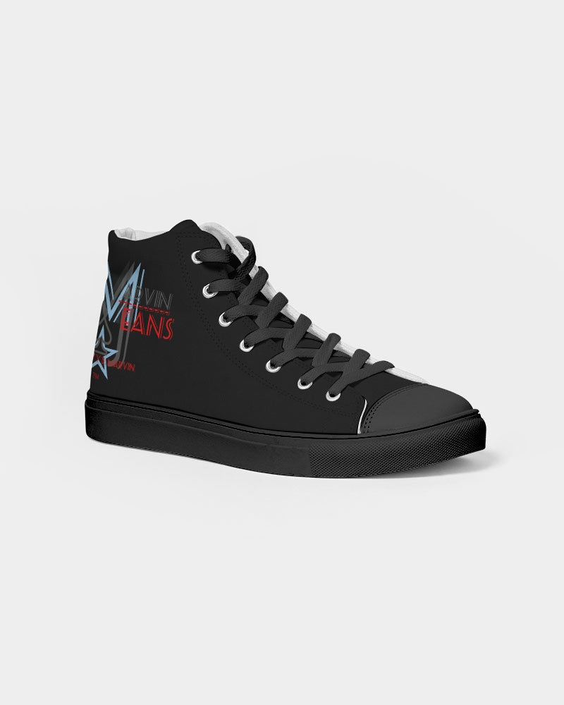 Above greatness by Trinity D Marvin and Marvin jeans Men's Hightop Canvas Shoe - Black
