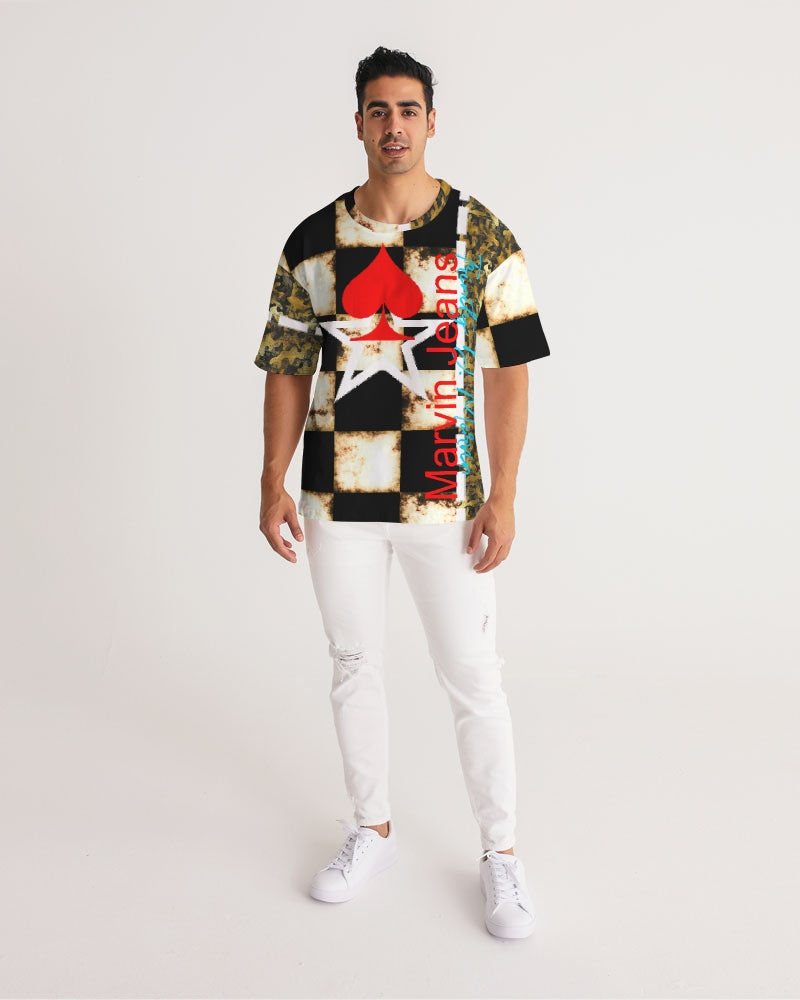 Bold gold red mix by Marvin Jeans and Trinity D Marvin Men's Premium Heavyweight Tee