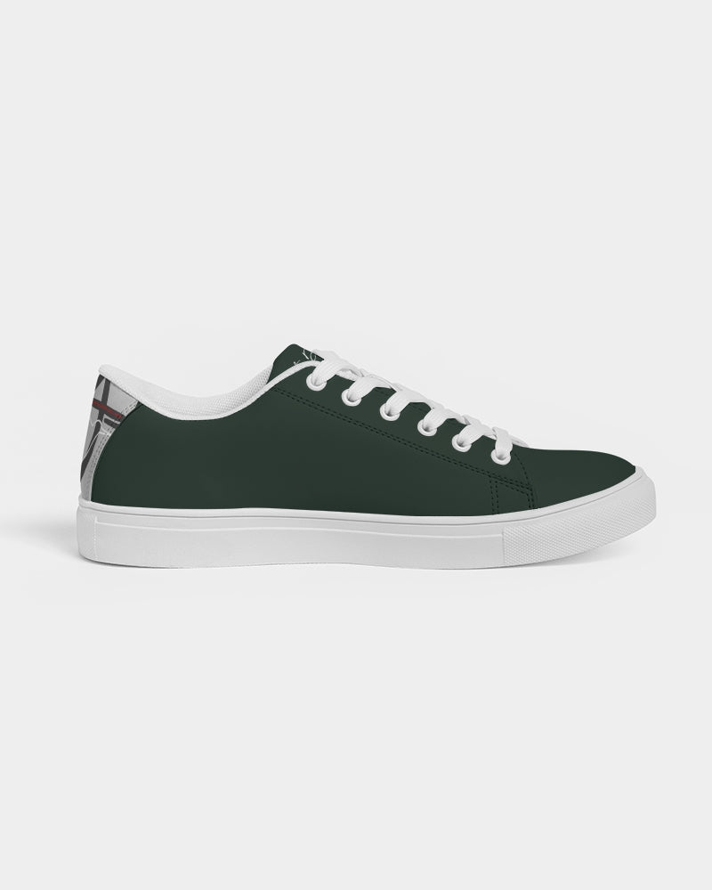 Dark green  Men's Faux-Leather Sneaker