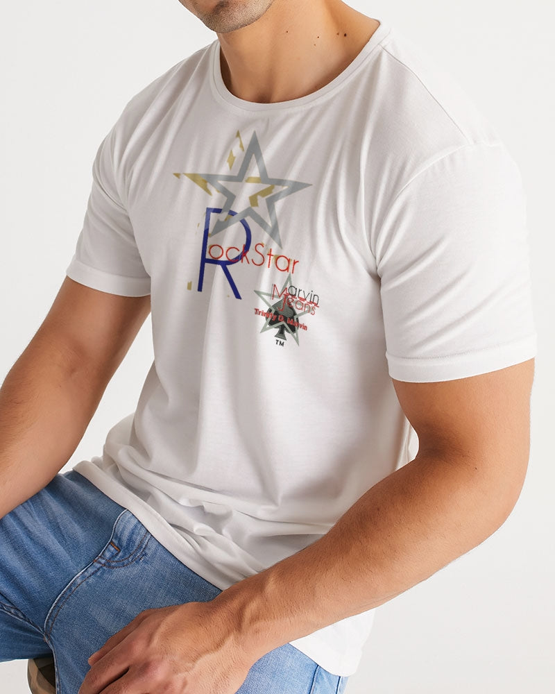Rockstar all white by Marvin Jeans and Trinity D Marvin Men's Tee