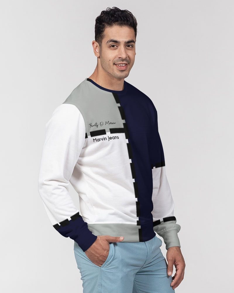 OG by Marvin Jeans and Trinity D Marvin Men's Classic French Terry Crewneck Pullover