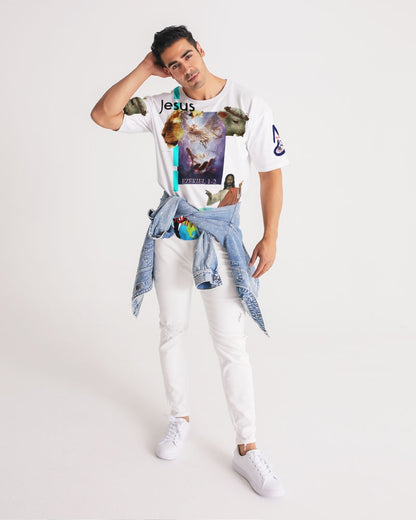 Gospel message symbols by Marvin Jeans and Trinity D Marvin Men's Premium Heavyweight Tee
