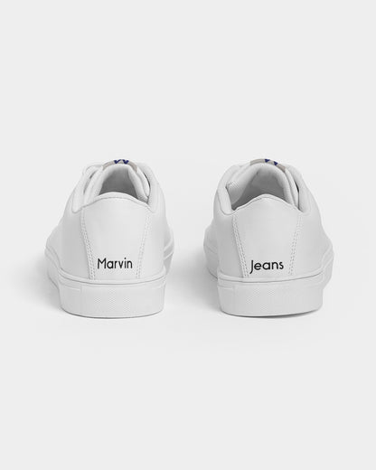 All white Men's Faux-Leather Sneaker