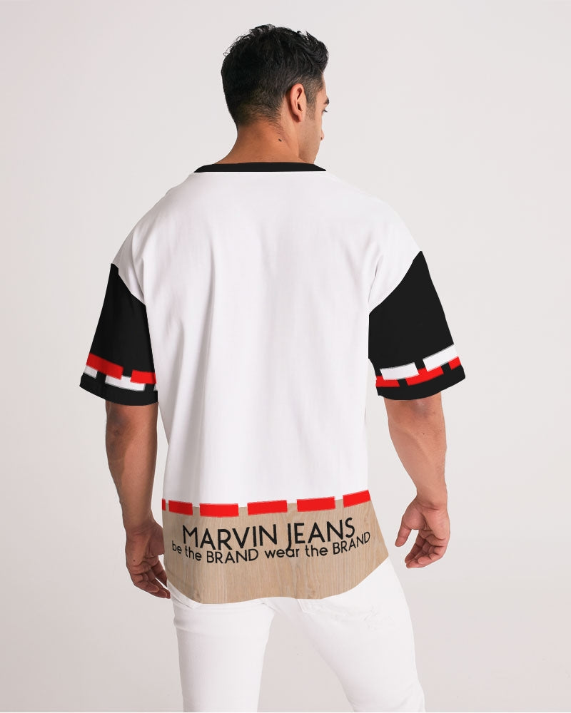 Woodgrain black & red  Men's Premium Heavyweight Tee