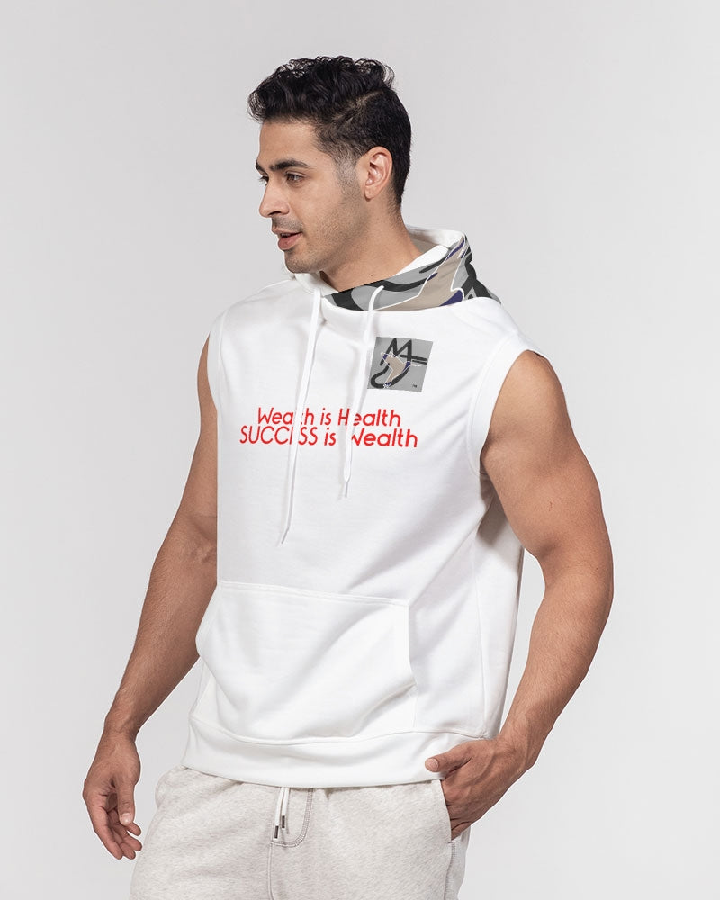Health is wealth BY MARVIN JEANS Men's Premium Heavyweight Sleeveless Hoodie