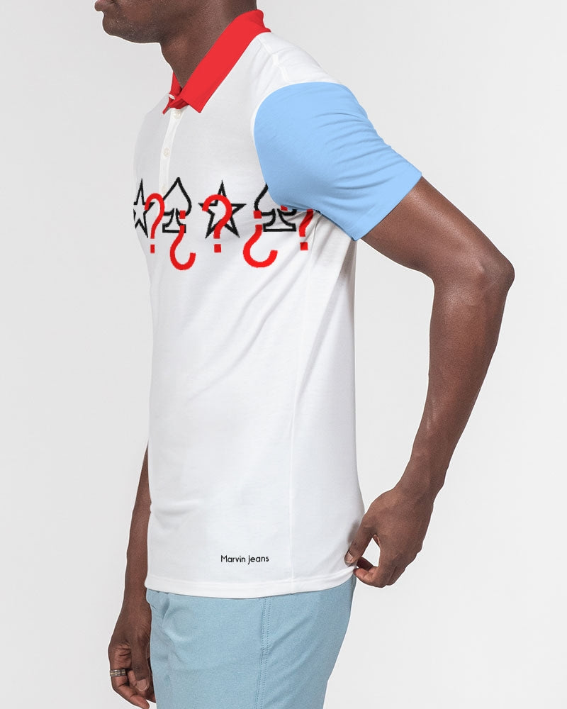 Greatness by Marvin Jeans and Trinity D Marvin Men's Slim Fit Short Sleeve Polo