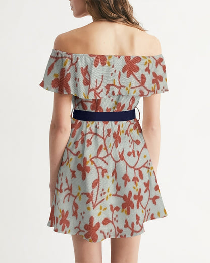 Wildwood, blue  Women's Off-Shoulder Dress
