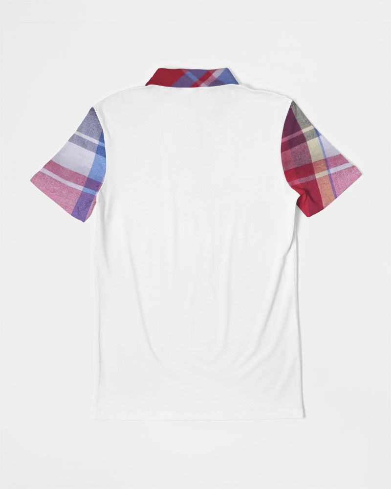 Beyond Definition Plaids by Marvin Jeans and Trinity D Marvin Men's Slim Fit Short Sleeve Polo