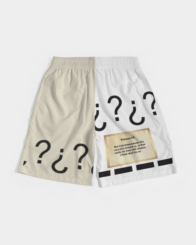 Gospel message Romans 5:8 BY MARVIN JEANS Men's Jogger Shorts