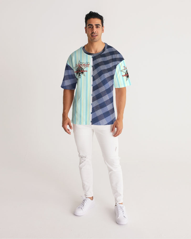 Blue stripes pin stripes by Marvin Jeans and Trinity D Marvin Men's Premium Heavyweight Tee