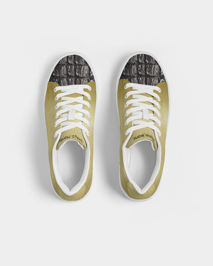 Gold Gator black tip Men's Faux-Leather Sneaker