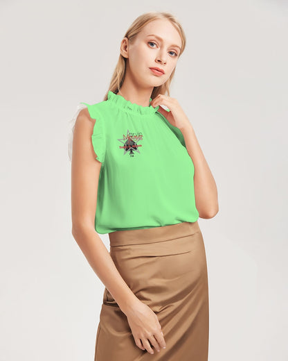 Mint by Marvin Jeans and Trinity D Marvin Women's Ruffle Sleeve Top