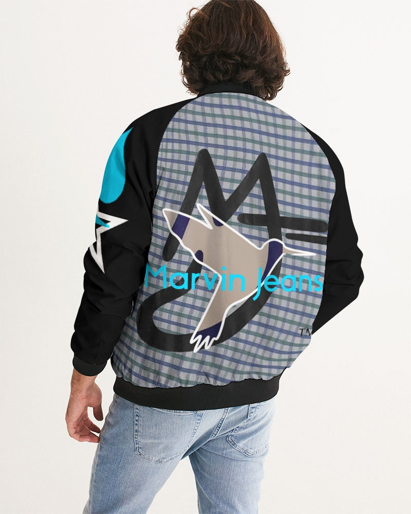 Grid mix by Trinity D. Marvin and Marvin Jeans Men's Bomber Jacket