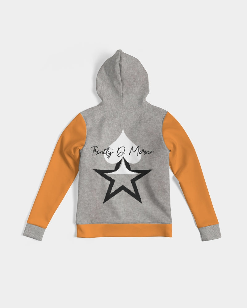 Light grey orange  Women's Hoodie