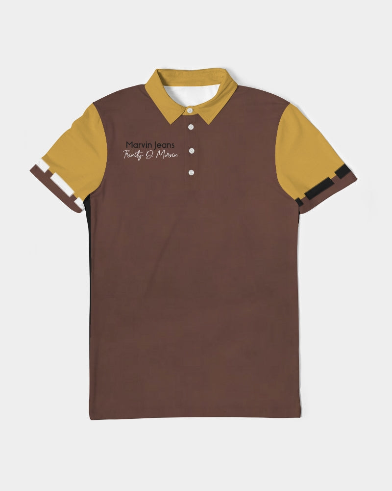 Premium Gold by Marvin Jeans and Trinity D Marvin Men's Slim Fit Short Sleeve Polo