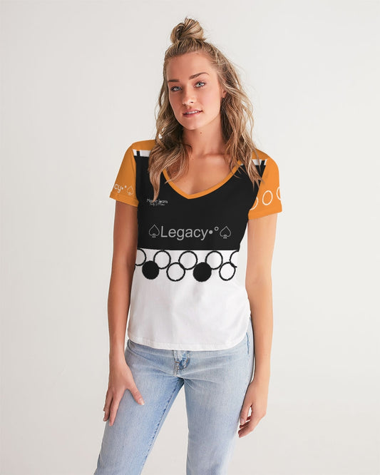 Crazy mix BY MARVIN JEANS Women's V-Neck Tee