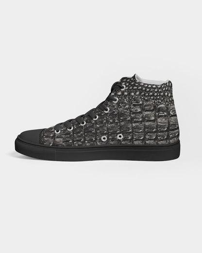 Drip Gator black Men's Hightop Canvas Shoe - Black