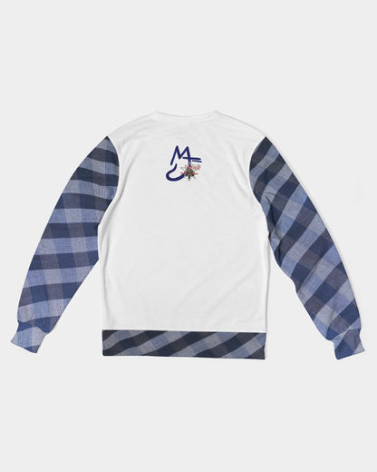 Blue stripes by Marvin Jeans and Trinity D Marvin Men's Classic French Terry Crewneck Pullover