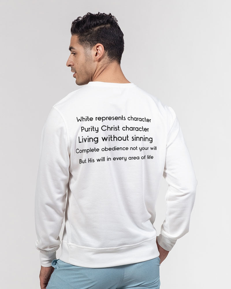 Retro) Gospel message by Marvin Jeans Men's Classic French Terry Crewneck Pullover