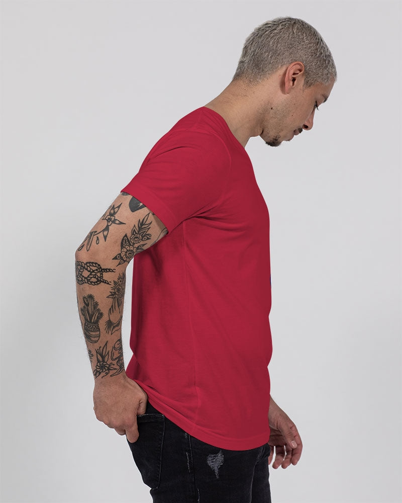 MJ logo by Marvin Jeans and Trinity D Marvin Unisex Jersey V-Neck Tee | Bella + Canvas