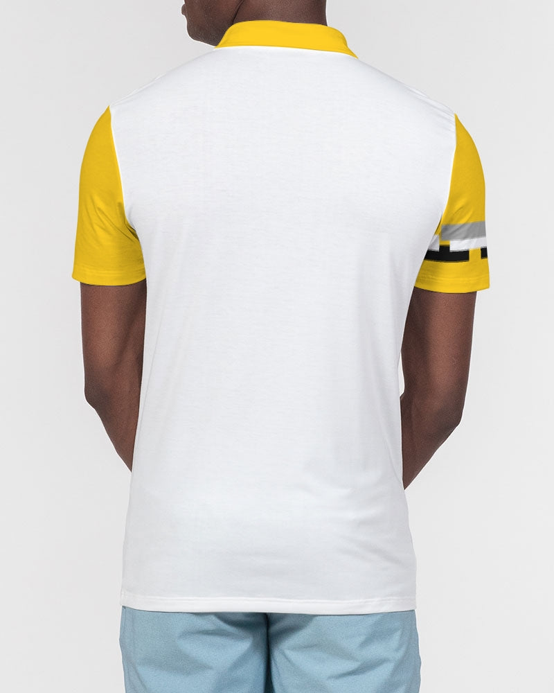 Lemon Lime Green Bay  BY MARVIN JEANS Men's Slim Fit Short Sleeve Polo
