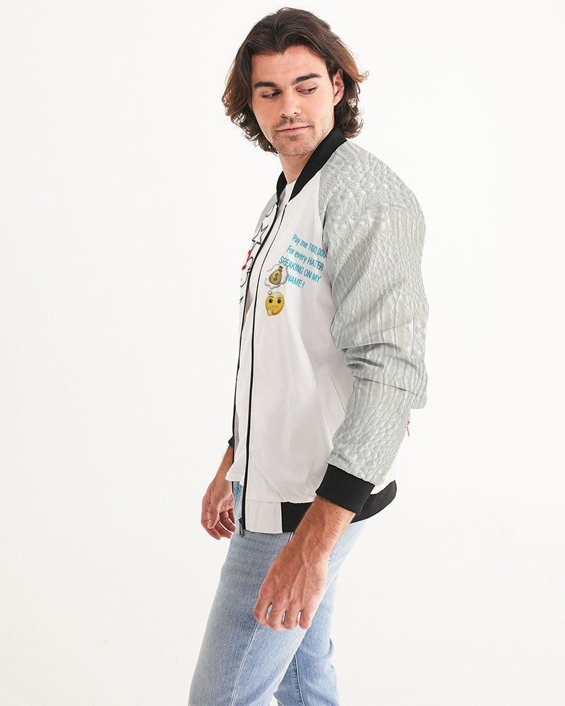 Gator white 100,000 by Trinity D Marvin Men's Bomber Jacket