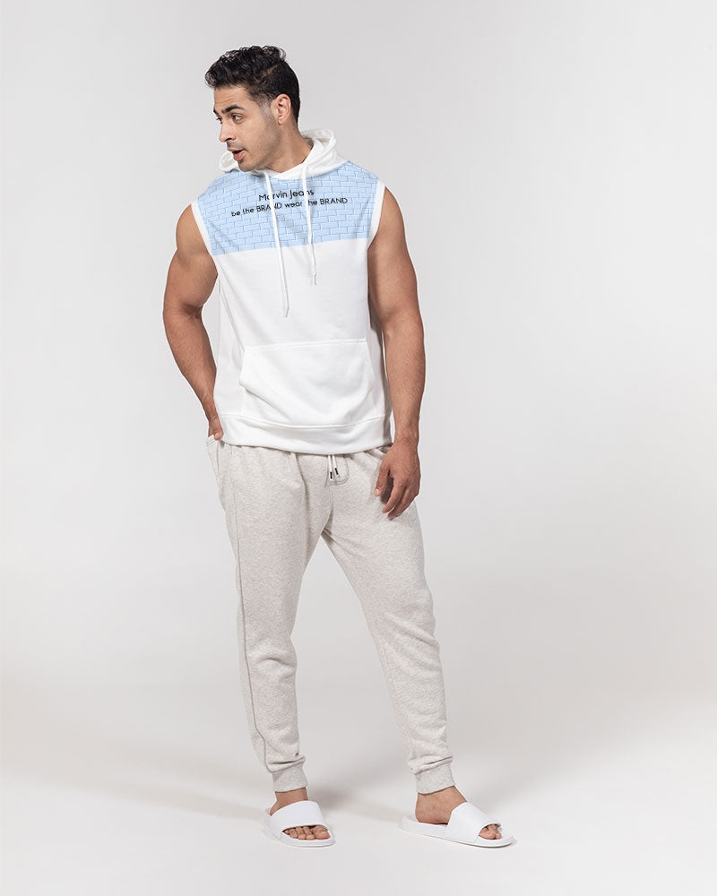 Baby blue brick Men's Premium Heavyweight Sleeveless Hoodie