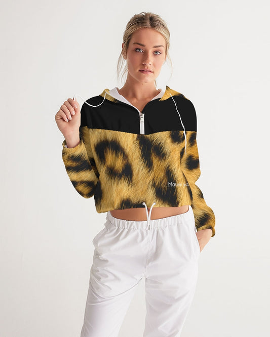 Leopard by Marvin Jeans Women's Cropped Windbreaker