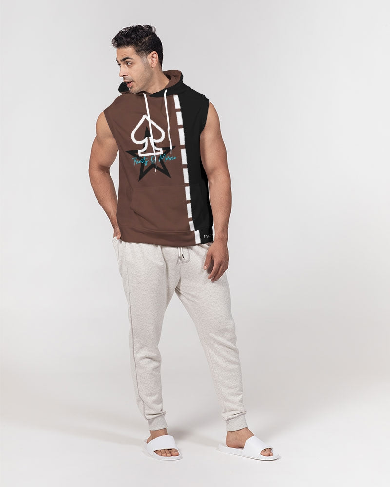 Premium half black BY MARVIN JEANS Men's Premium Heavyweight Sleeveless Hoodie