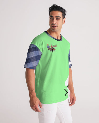 Blue stripes mint by Marvin Jeans and Trinity D Marvin Men's Premium Heavyweight Tee