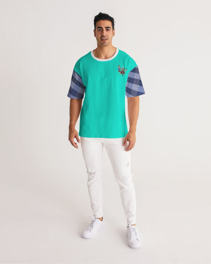 Blue stripes dark mint mint mix by Marvin Jeans and Trinity D Marvin Men's Premium Heavyweight Tee