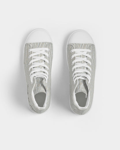 Gator white by Trinity D. Marvin Men's Hightop Canvas Shoe