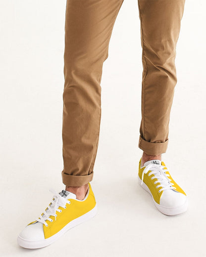 Yellow white BY MARVIN JEANS Men's Faux-Leather Sneaker
