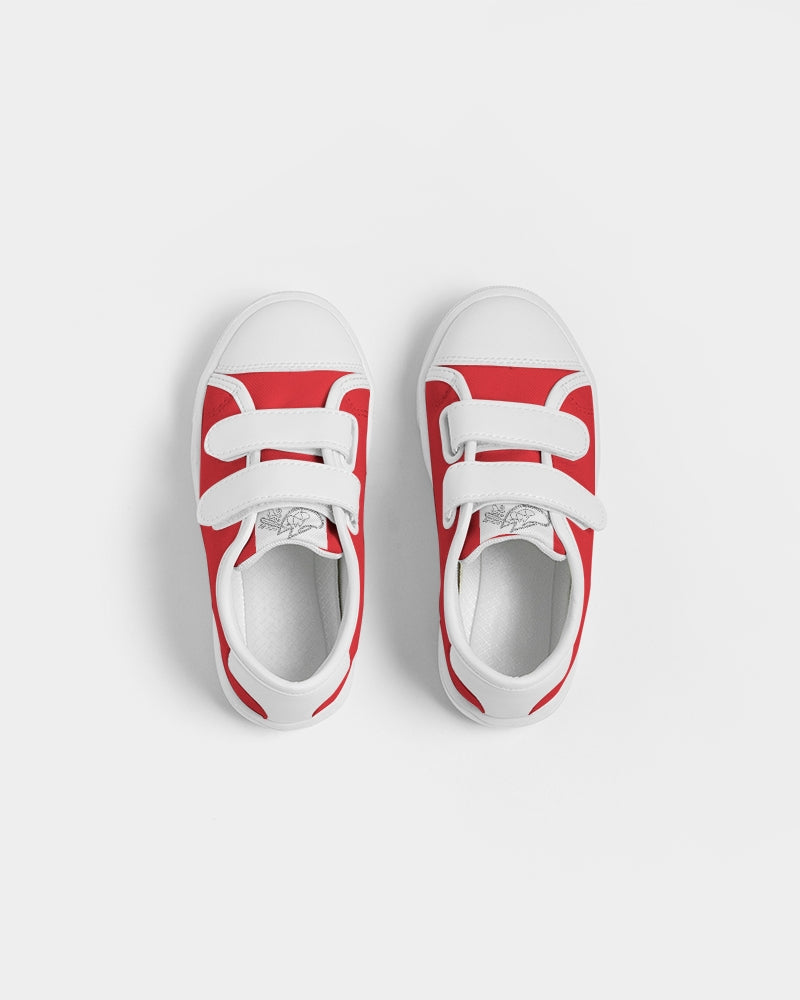 Retro Red & white  Kids Velcro Sneaker