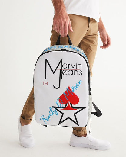 Gator White by Trinity D.  Marvin Large Backpack