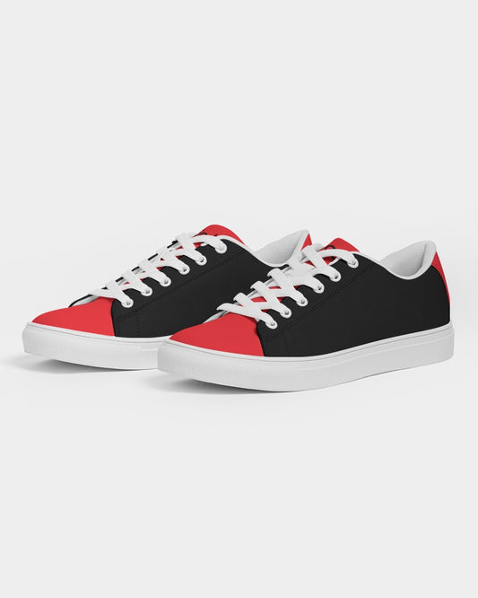 Red and black ACCESSORIES Men's Faux-Leather Sneaker