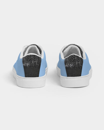 Baby blue gator black tip BY MARVIN JEANS Men's Faux-Leather Sneaker