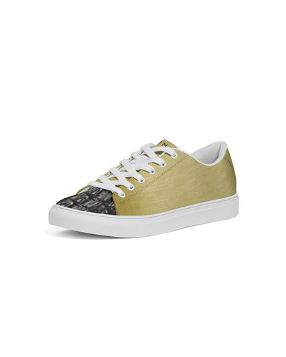 Gold Gator black tip Men's Faux-Leather Sneaker