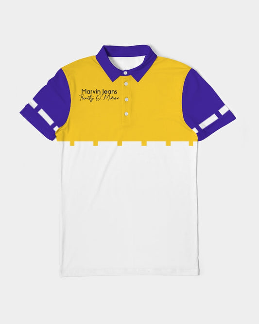 Yellow Berry by Marvin Jeans and Trinity D Marvin Men's Slim Fit Short Sleeve Polo
