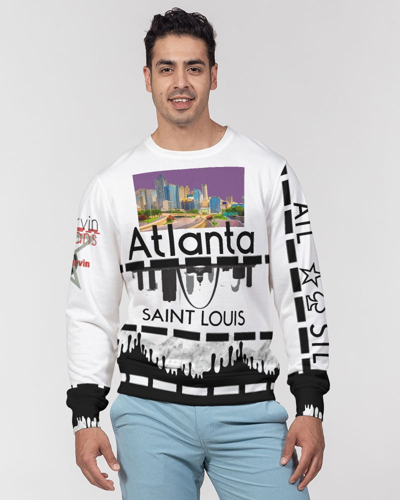 @tlanta Saint Louis by Marvin Jeans and Trinity D Marvin Men's Classic French Terry Crewneck Pullover