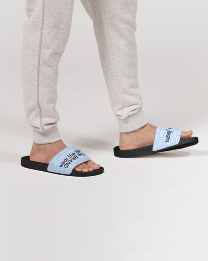 Baby blue brick Men's Slide Sandal