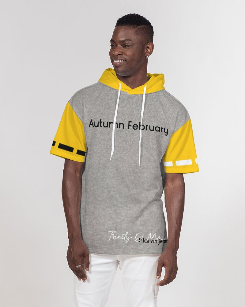Autumn February by Marvin Jeans and Trinity D Marvin Men's Premium Heavyweight Short Sleeve Hoodie