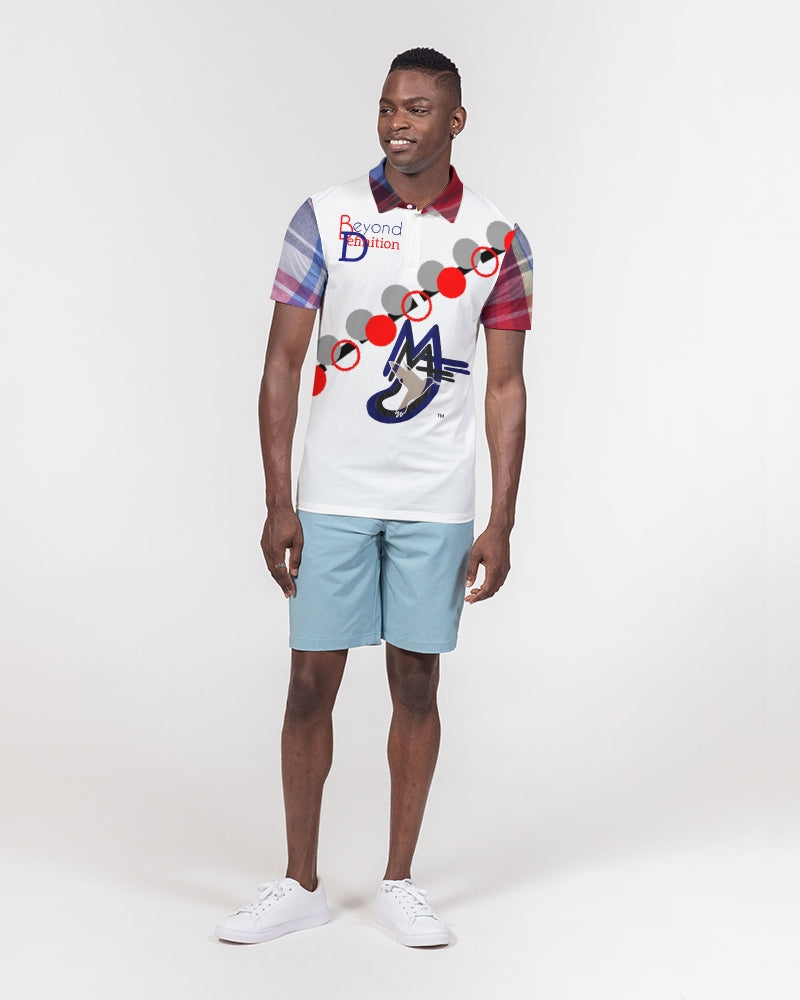 Beyond Definition Plaids by Marvin Jeans and Trinity D Marvin Men's Slim Fit Short Sleeve Polo