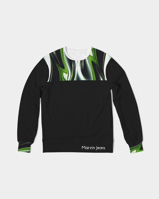 Black Ice BY MARVIN JEANS Men's Classic French Terry Crewneck Pullover