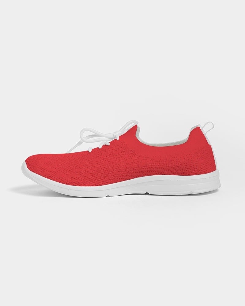 Red  BY MARVIN JEANS Men's Lace Up Flyknit Shoe